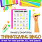 Thanksgiving Bingo Game | Vocabulary Words | Language Arts Activity