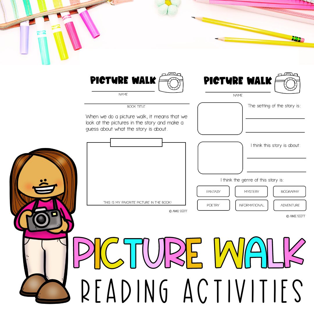 Picture Walk Strategy Reading Comprehension Tool RL 3.7 Third Grad