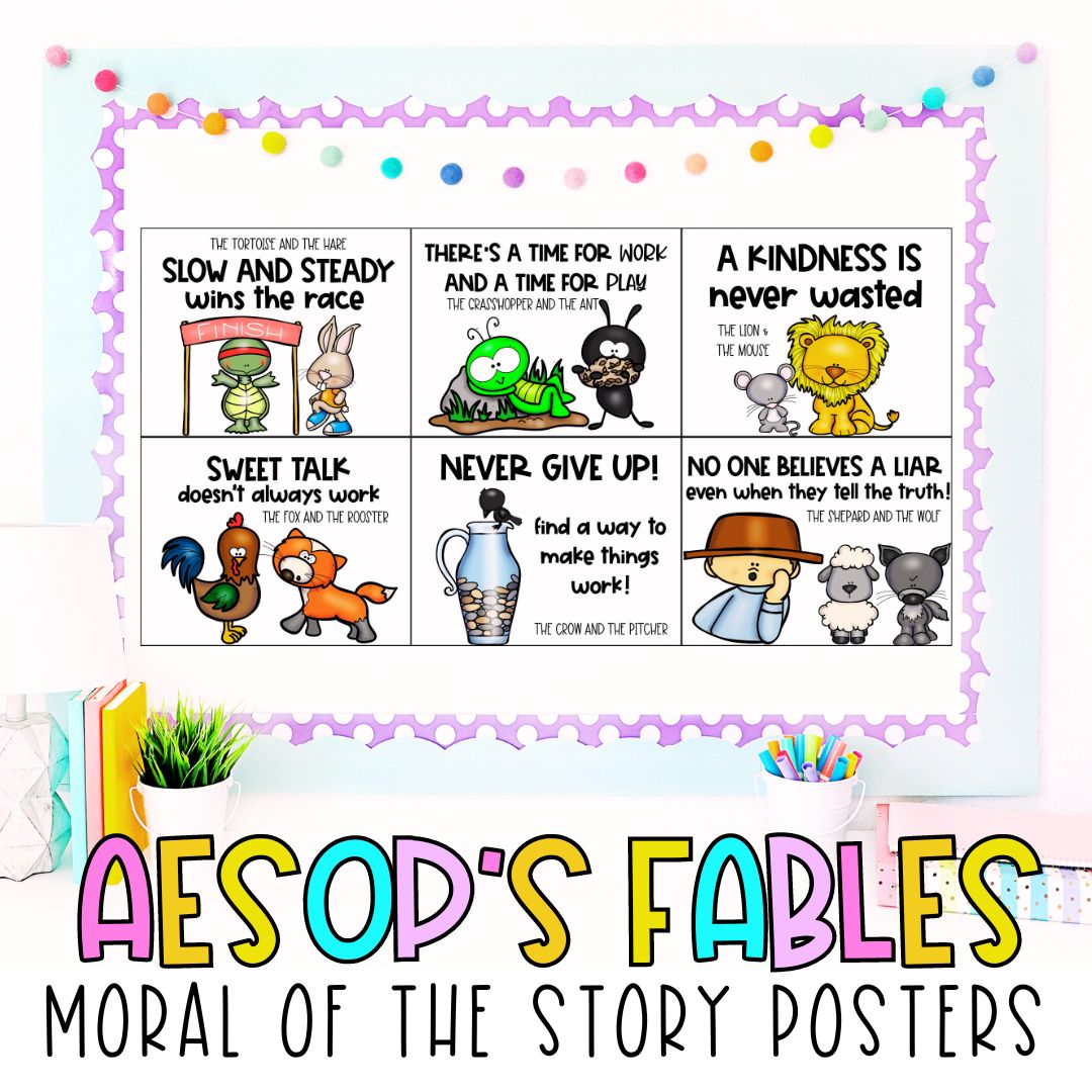 Aesop's Fables Activities | Classroom Decor Posters – AimeesEdventuresLLC
