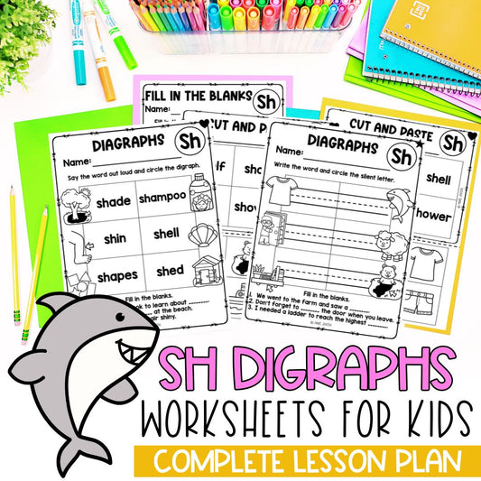 Sh Digraph Worksheet | Digraphs | Phonics Centers