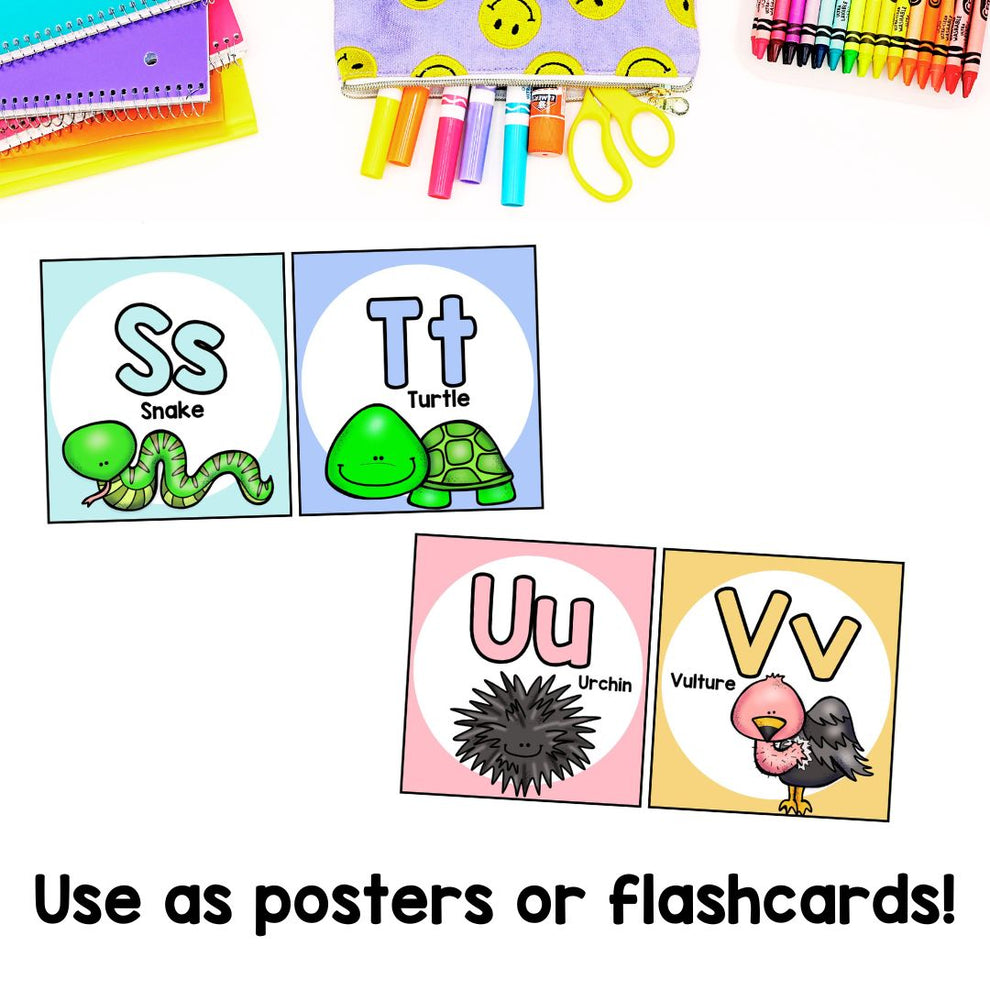 Alphabet Posters | Alphabet Cards | Back to School Classroom Decor Pos ...