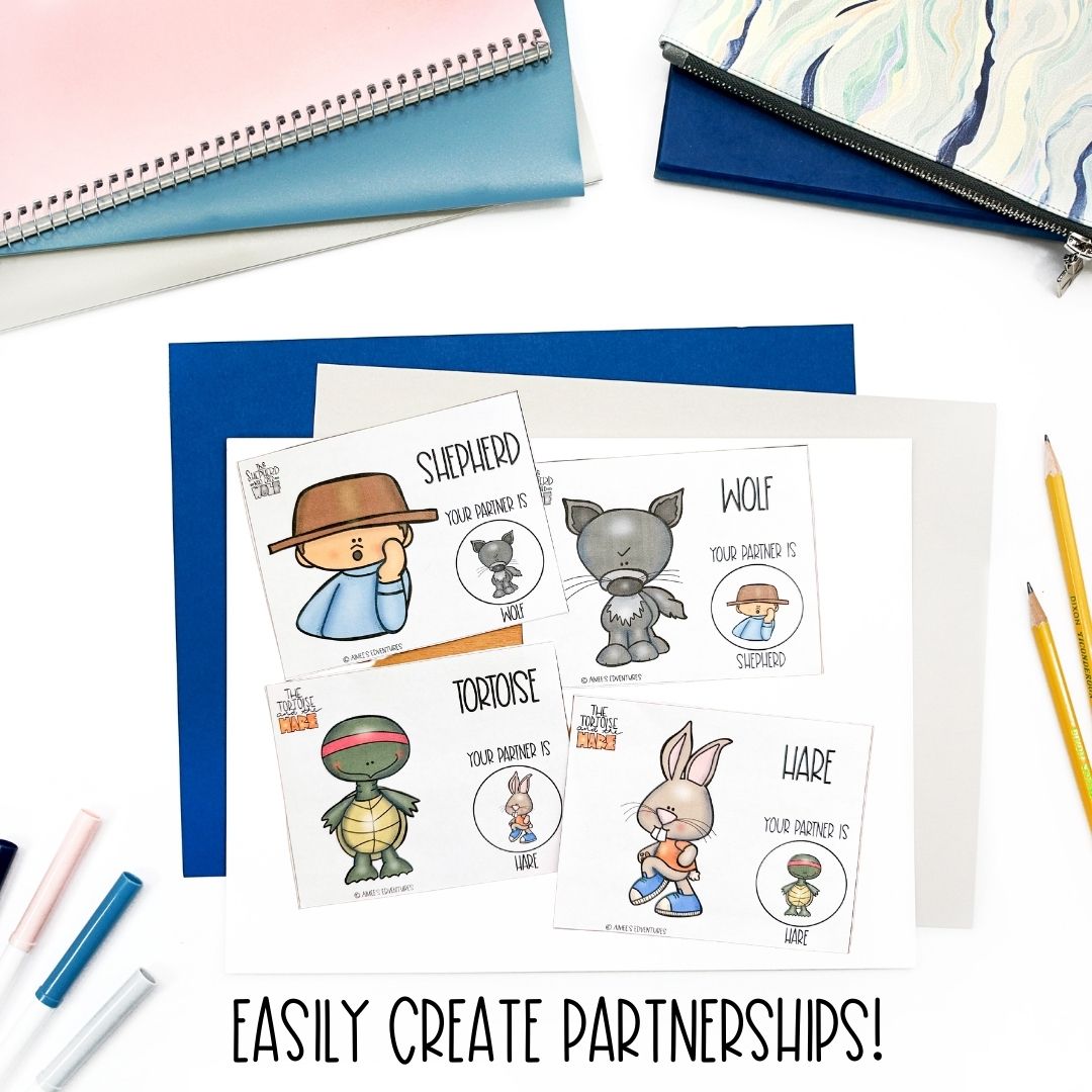 Aesop's Fables Activities | Partner Pairing Cards