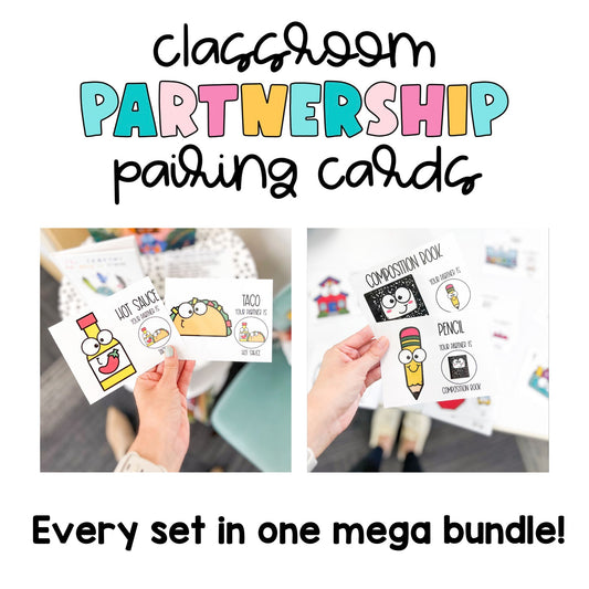 Peanut Butter and Jelly Partner Cards | MEGA BUNDLE | Classroom Management