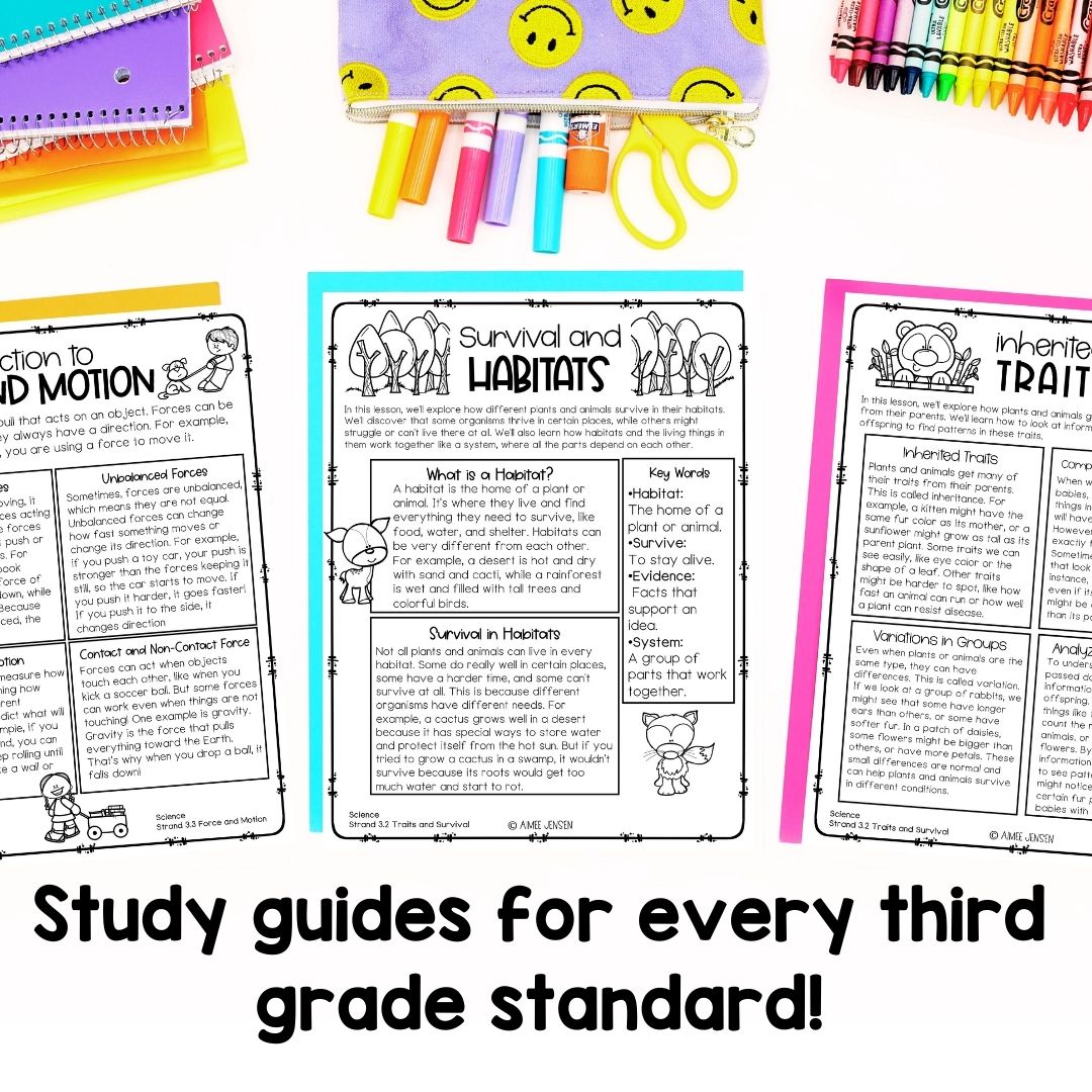 Scaffolding NGSS Science Curriculum | 3rd Grade Science Standards