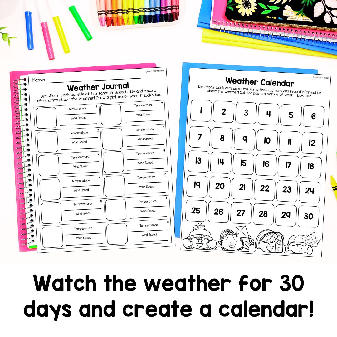 Student Weather Journal | Science Worksheets