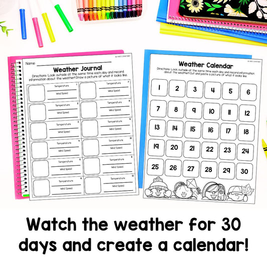 Student Weather Journal | Science Worksheets