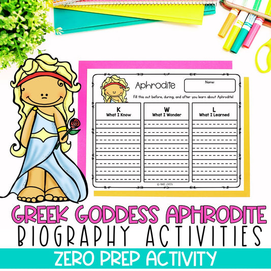 Greek Mythology Activities | Social Studies Bell Ringers | Aphrodite