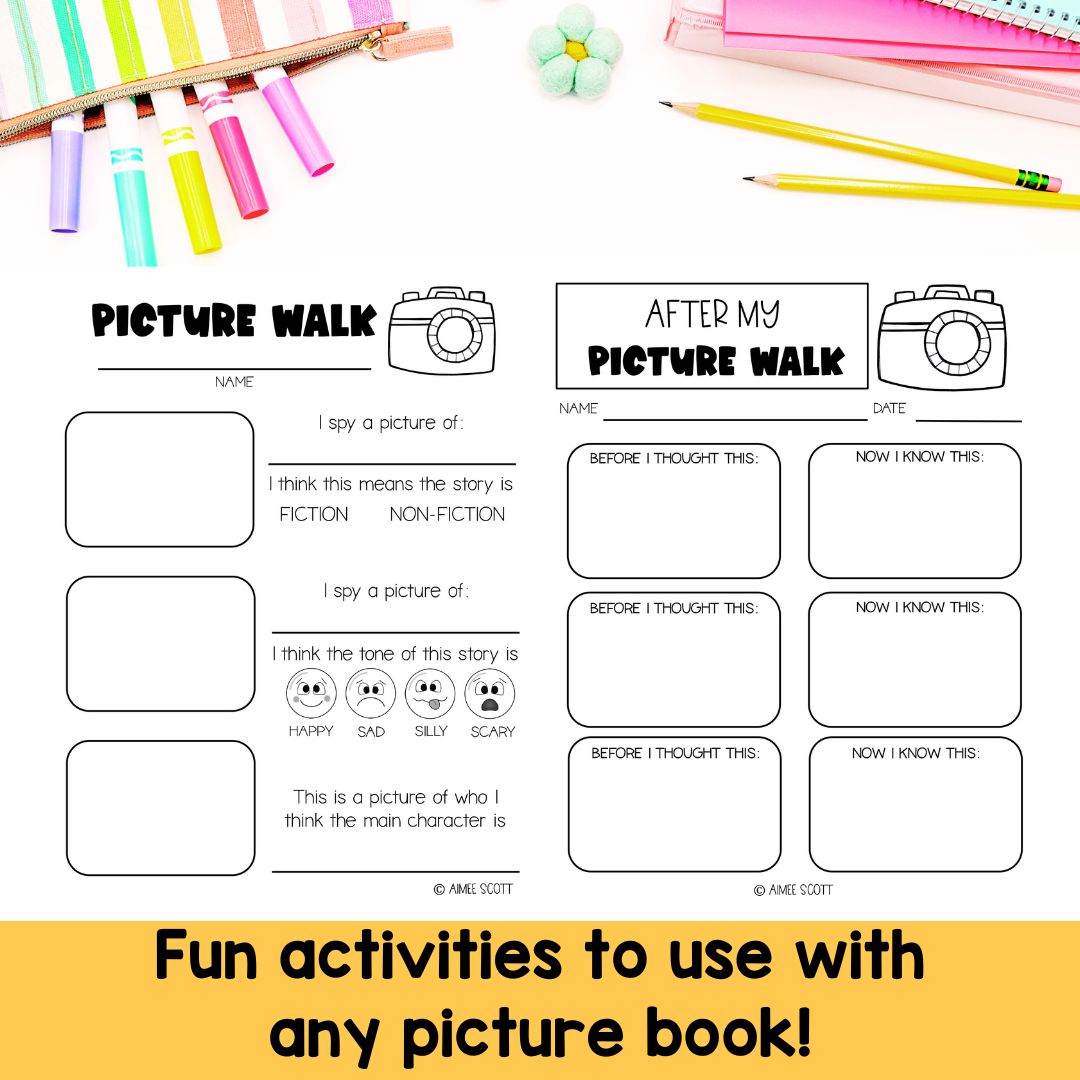 Picture Walk Strategy | Reading Comprehension Tool | RL 3.7 Third Grade