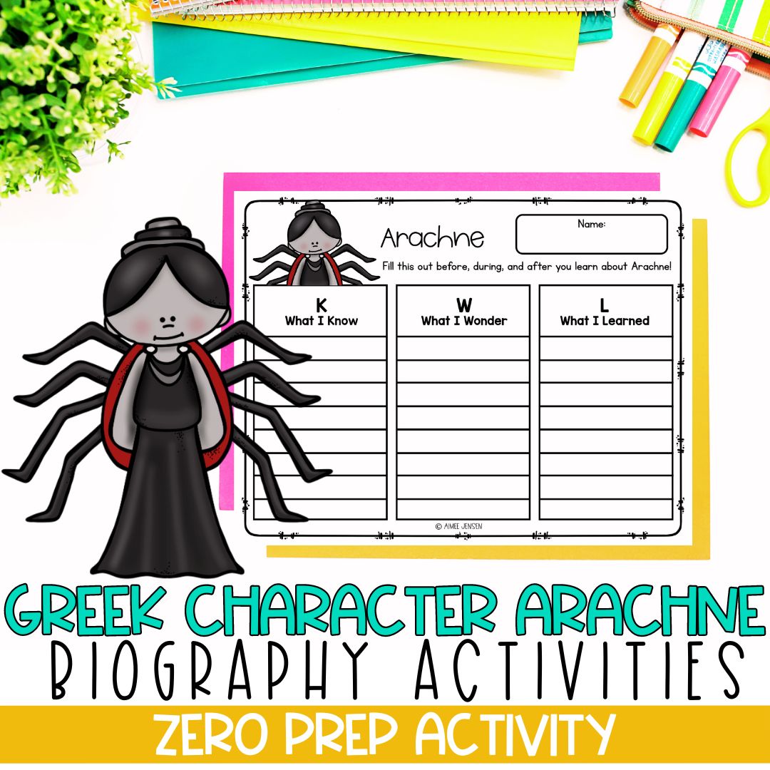 Greek Mythology Activities | Social Studies Bell Ringers | Arachne