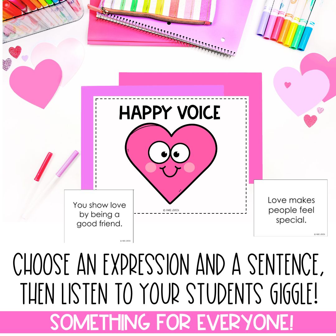 Valentine Theme | Reading With Expression Game | Winter Reading Comprehension