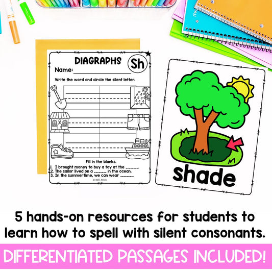 Sh Digraph Worksheet | Digraphs | Phonics Centers