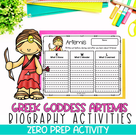 Greek Mythology Activities | Social Studies Bell Ringers | Artemis