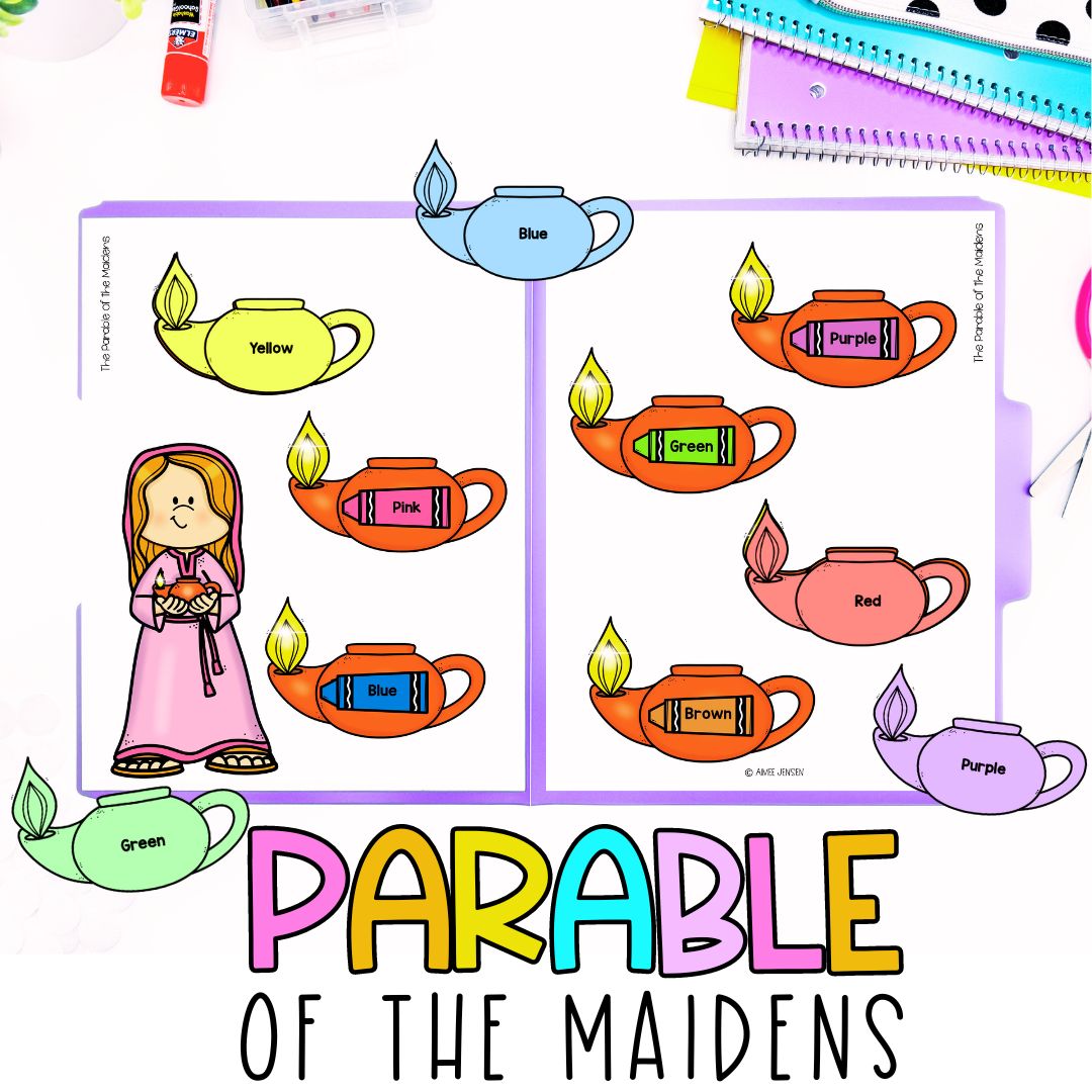 Sunday School Lessons | Parables Bible Study for Kids | File Folder Games