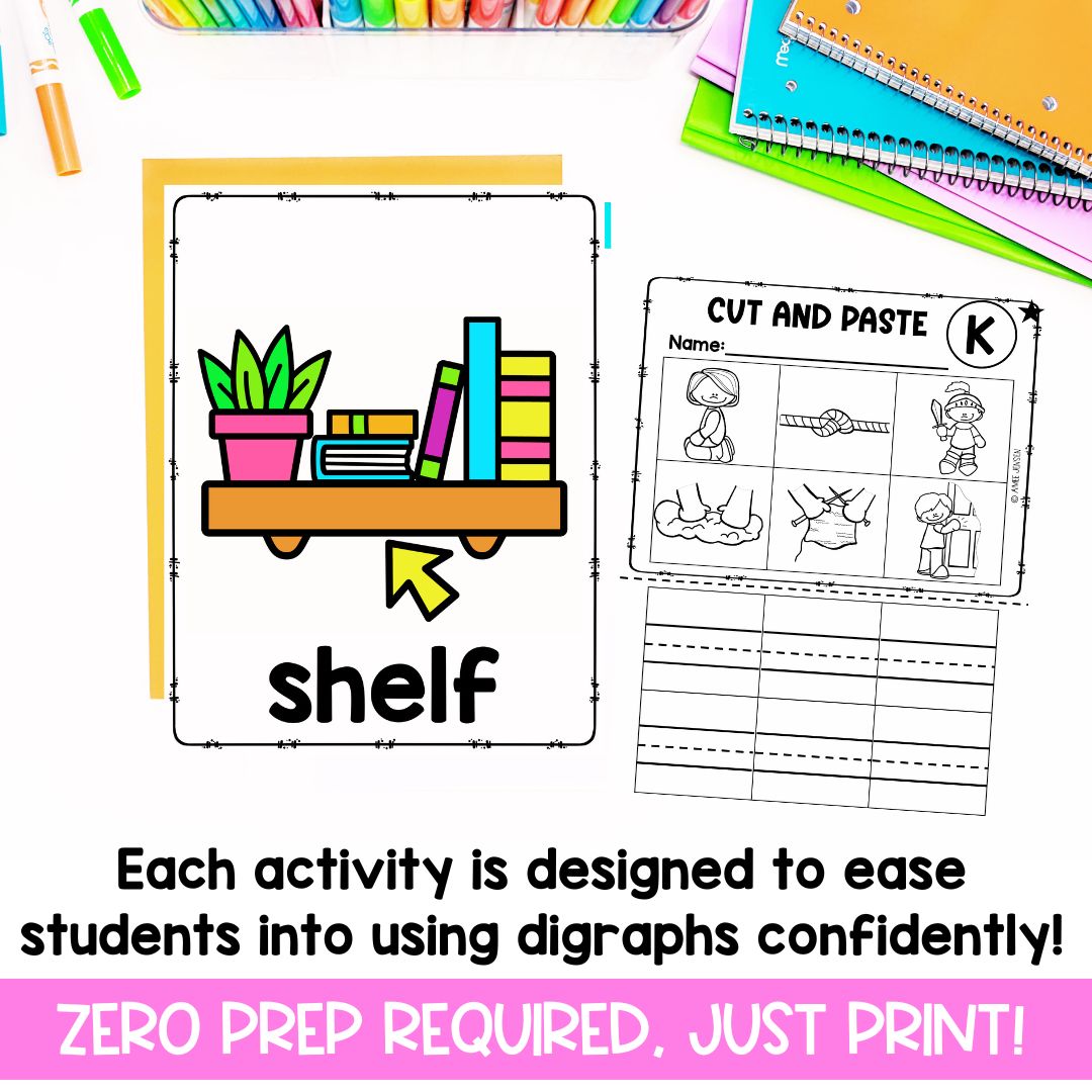 Sh Digraph Worksheet | Digraphs | Phonics Centers – AimeesEdventuresLLC