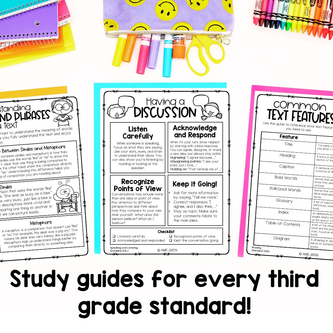 Scaffolding Language Arts Curriculum | 3rd Grade Reading Worksheets | Writing