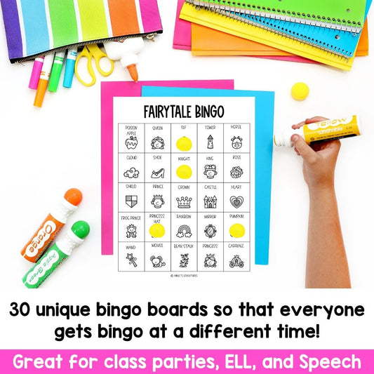 Fairytale Bingo Game | Vocabulary Words | Language Arts