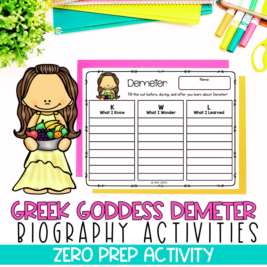 Greek Mythology Activities | Social Studies Bell Ringers | Demeter