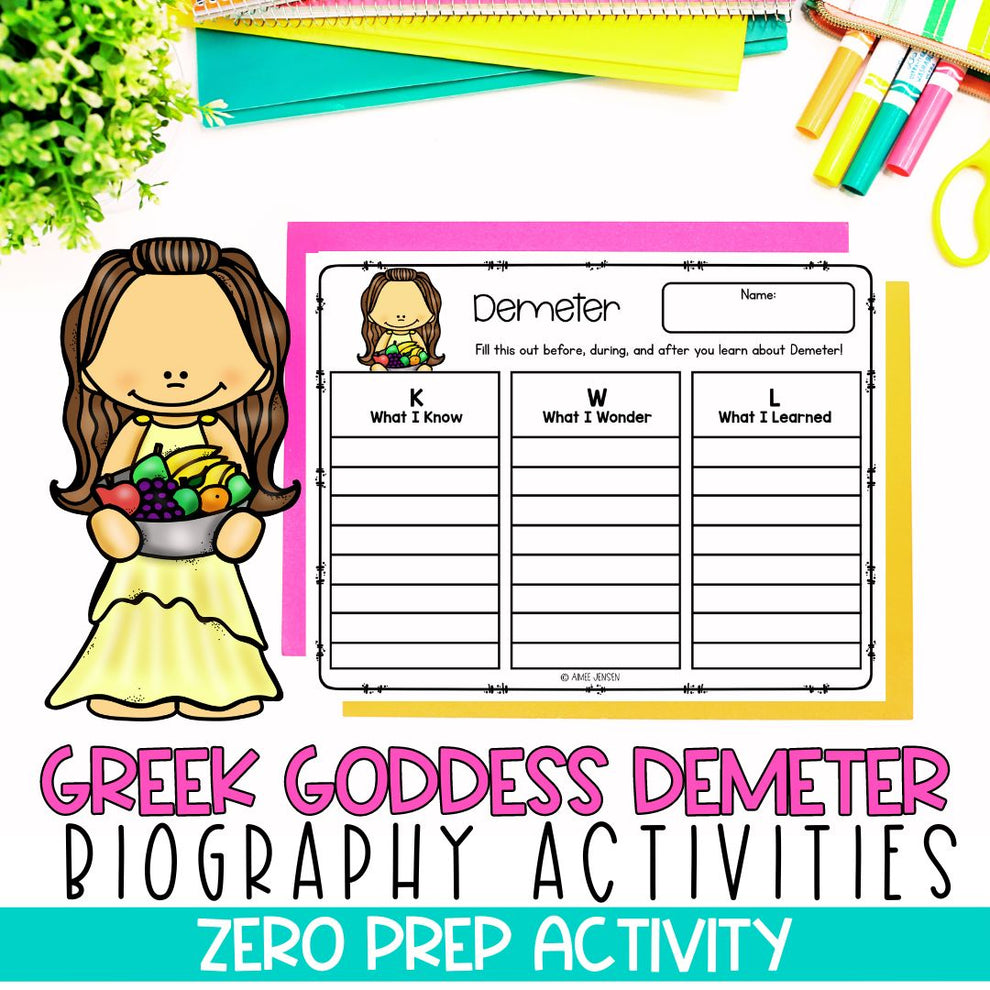 Greek Mythology Activities Social Studies Bell Ringers Demeter AimeesEdventuresLLC