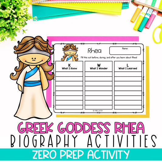 Greek Mythology Activities | Social Studies Bell Ringers | Rhea