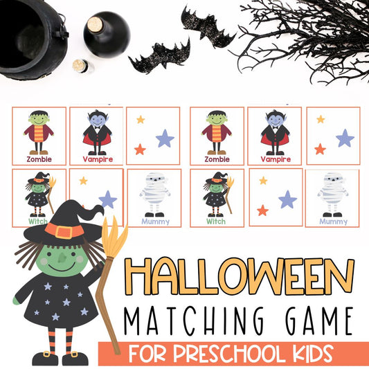 Halloween Activities | Matching Game | Preschool Halloween Activities