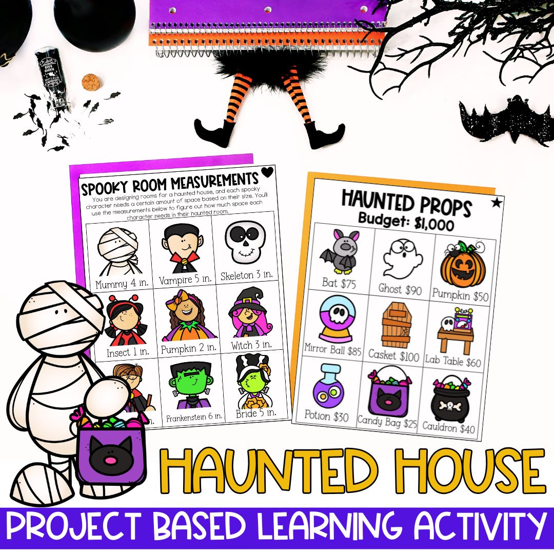 Project-Based Learning Math | Haunted House Activity | Halloween Math ...