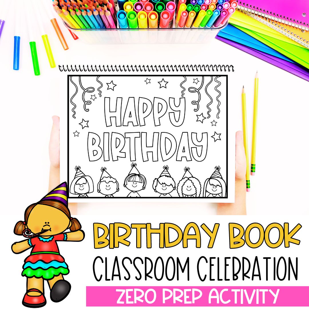 Student Birthday Card | Happy Birthday Book | Collaborative Coloring