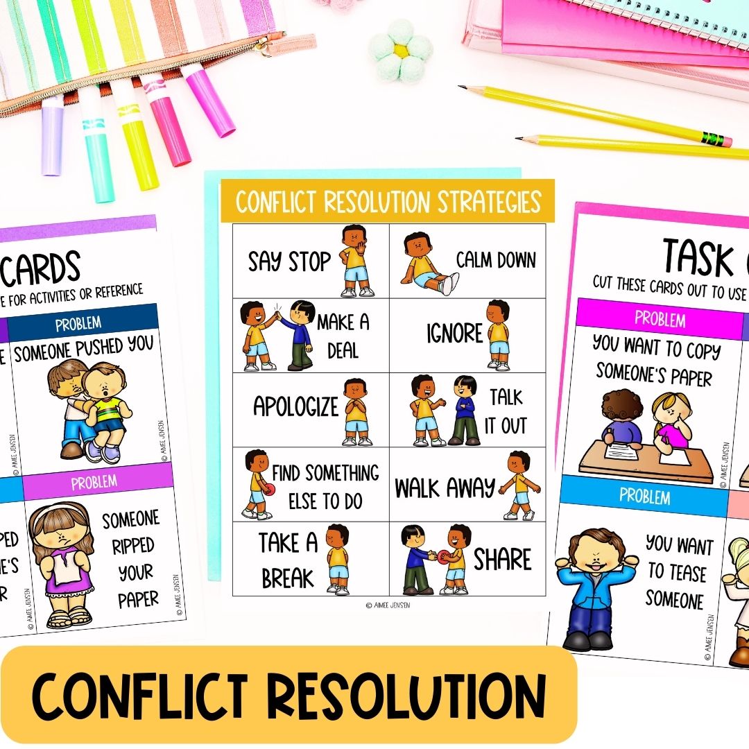 Conflict Resolution Situation Cards | Morning Meeting Activities | Counseling