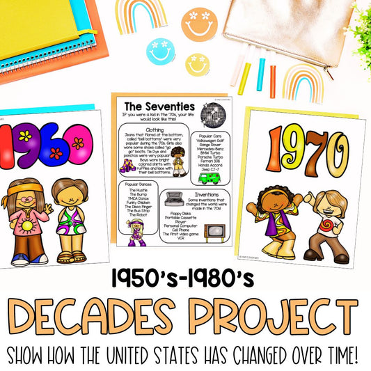 1950s-1980s | 3rd Grade Social Studies | US History | Decades Project