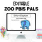 EDITABLE PBIS Pals | Classroom Decor Behavior Management System | Zoo Animals Theme Pack