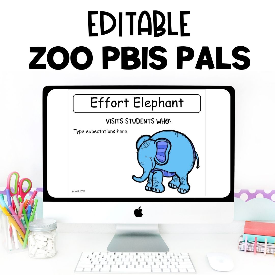 EDITABLE PBIS Pals | Classroom Decor Behavior Management System | Zoo Animals Theme Pack