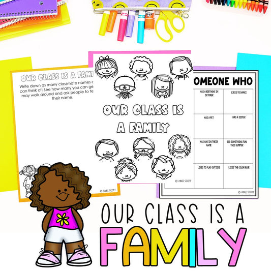 Back to School | Get to Know You Game | Our Class is a Family | FREEBIE