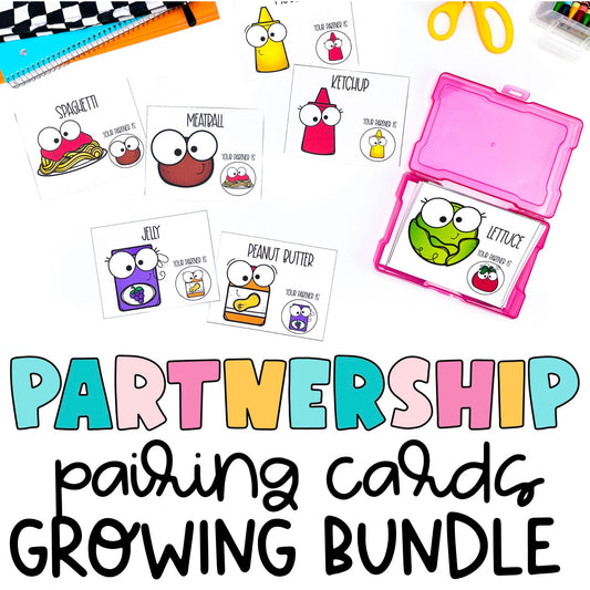 Peanut Butter and Jelly Partner Cards | MEGA BUNDLE | Classroom Management