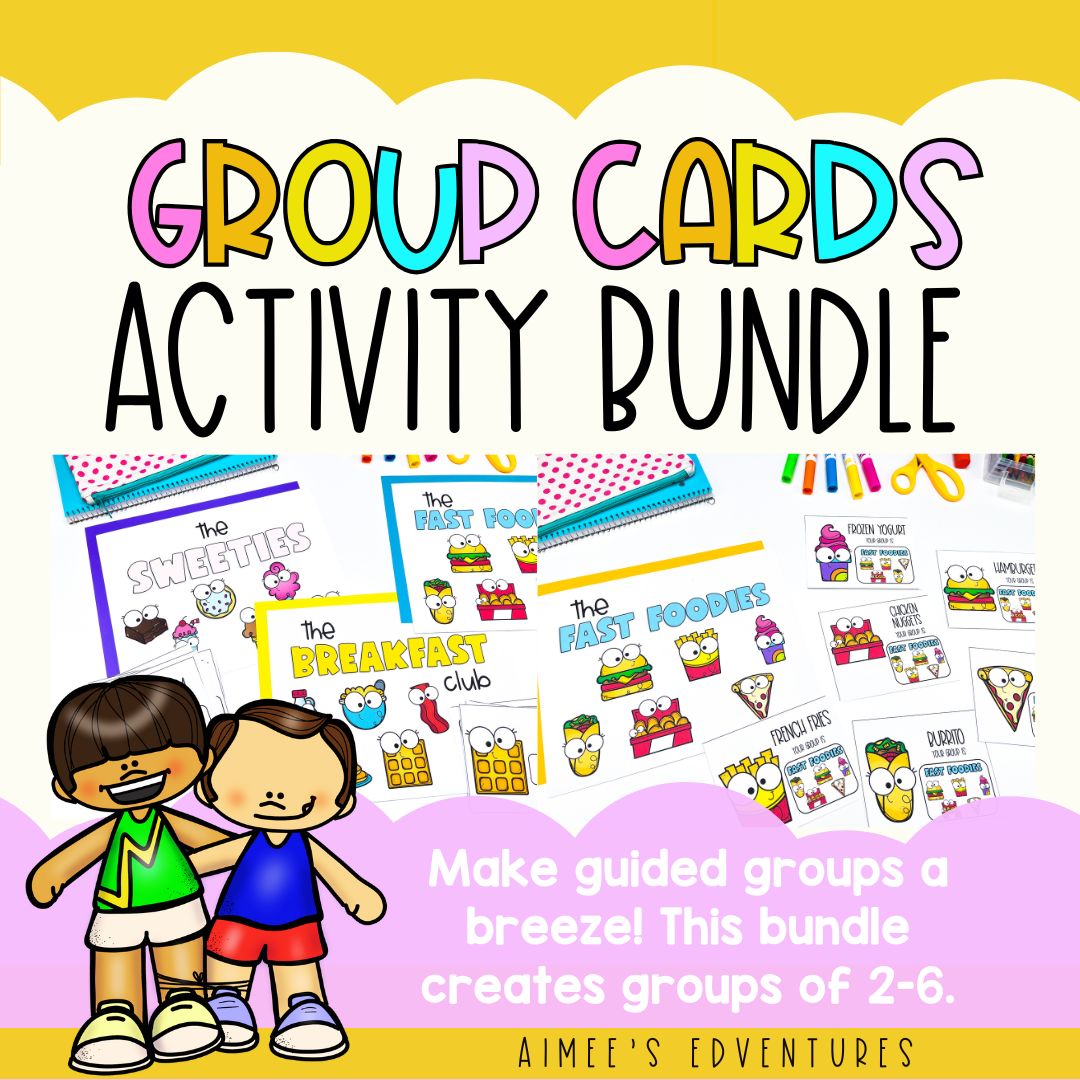 Group Pairing Cards of 2-6 | 3rd Grade | Printable for Guided Reading Groups
