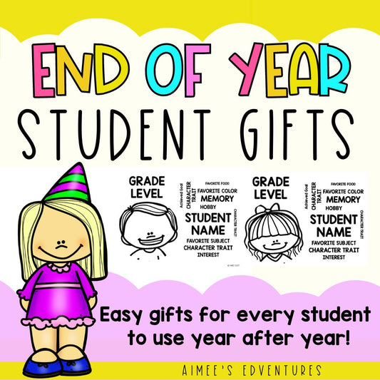 EDITABLE | End of the Year | Word Cloud Gifts for Students | BUNDLE