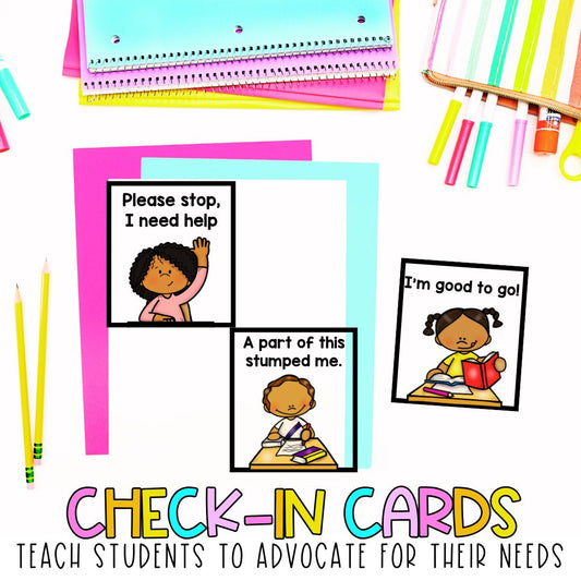Silent Check-In Cards for Student Confidence and Help Signals | Visual SEL Tool