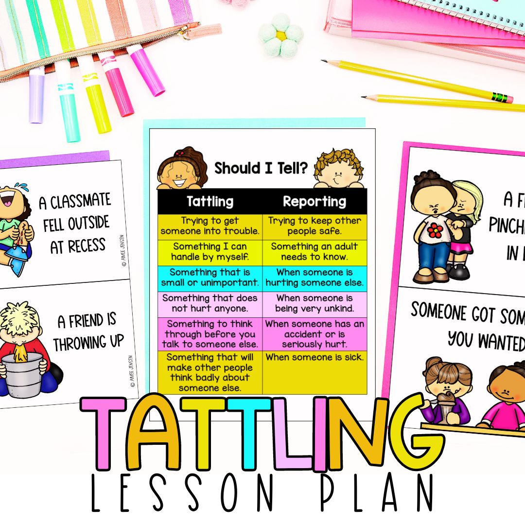 Tattling vs Reporting | Counseling Activities | Social Emotional Learning