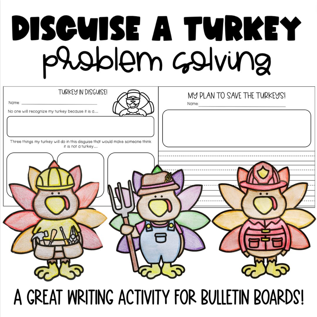 Language Arts | Disguise a Turkey Game | Thanksgiving Themed | Writing Activity