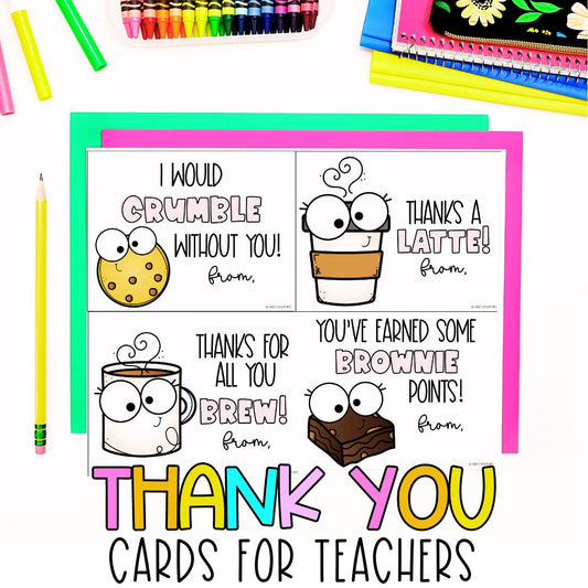 Food Theme | Thank You Notes for Teachers | FREEBIE