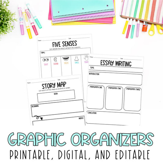 Graphic Organizer EDITABLE Templates | Classroom Management