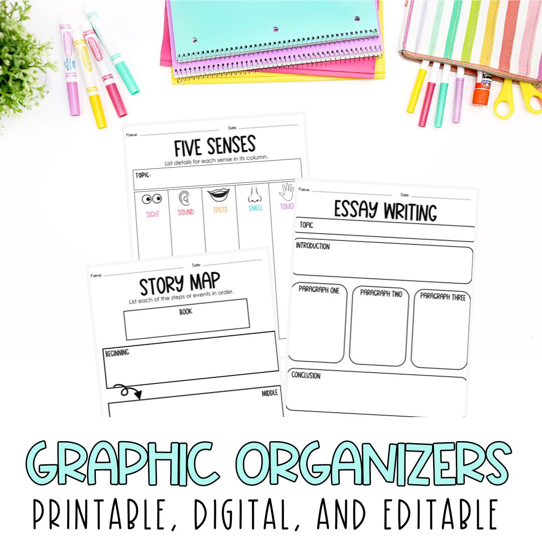 Graphic Organizer EDITABLE Templates | Classroom Management