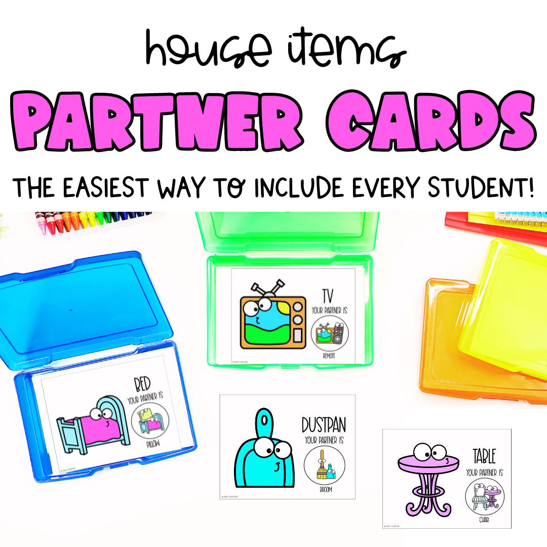 House Items Partner Pairing Cards | Classroom Management