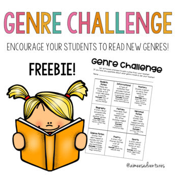 Summer Reading Challenge | Genre Challenge | FREEBIE