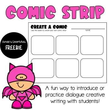FREEBIE | Comic Strip Template | Creative Writing Activities | Literacy Centers