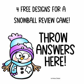 Snowball Fight Winter Math Game | FREEBIE | Math Review Activity