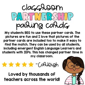 Small Group 2-6 Students BUNDLE | Partner Pairing Cards | Classroom Management