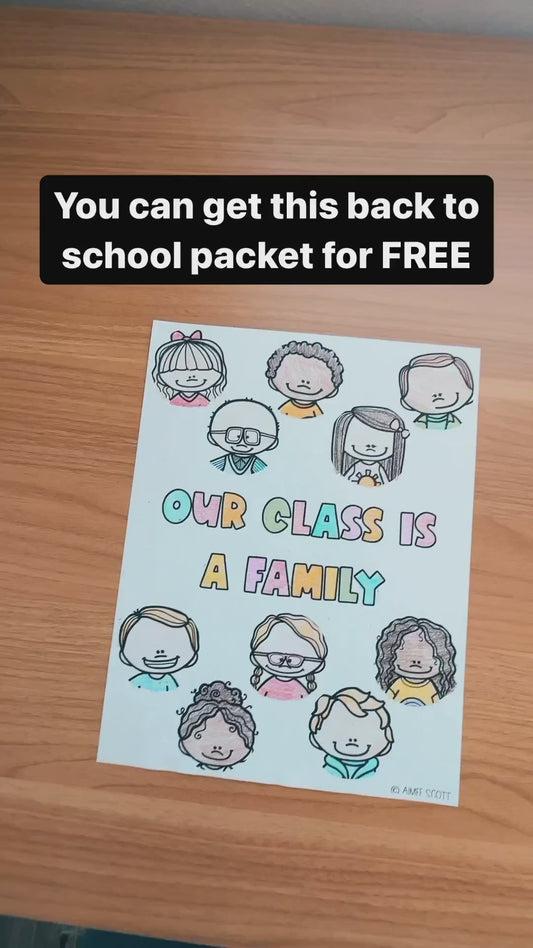 Back to School | Get to Know You Game | Our Class is a Family | FREEBIE