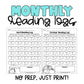 Monthly Reading Logs | NO PREP | Student Reading Goals