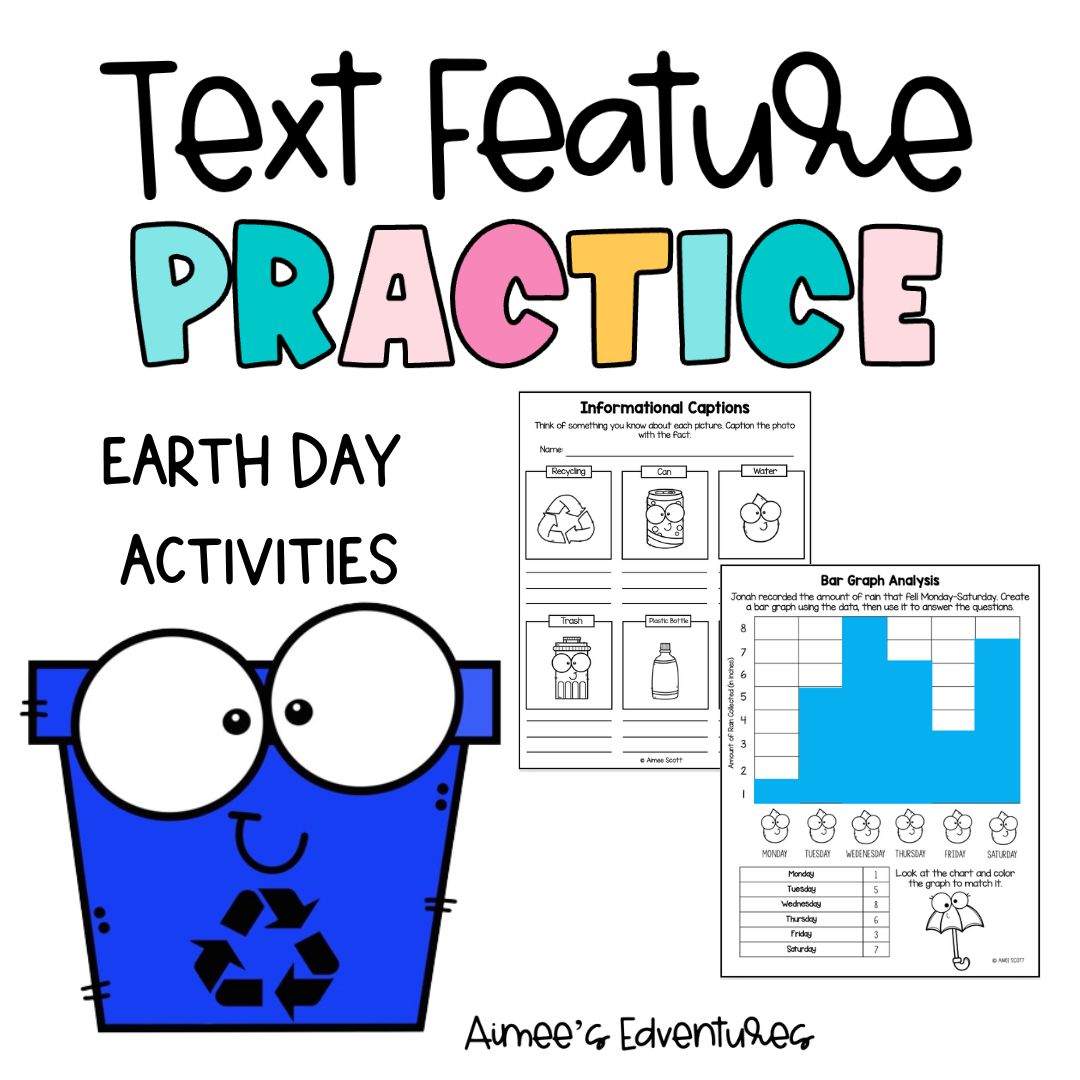 Earth Day Activities | Nonfiction Text Features Test Prep