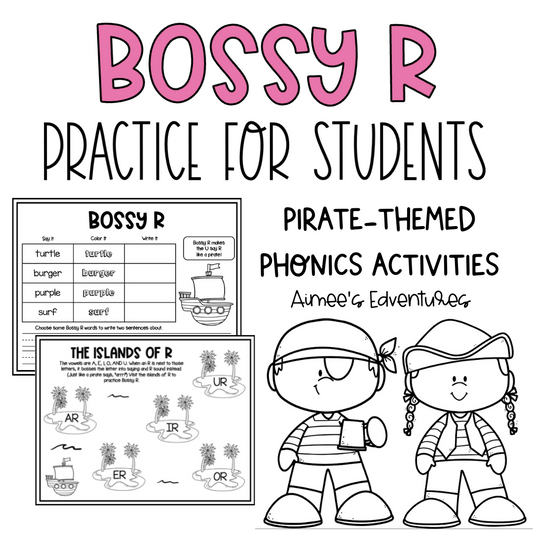 NO PREP | Language Arts Game | Pirate-Themed Phonics Activities Worksheets