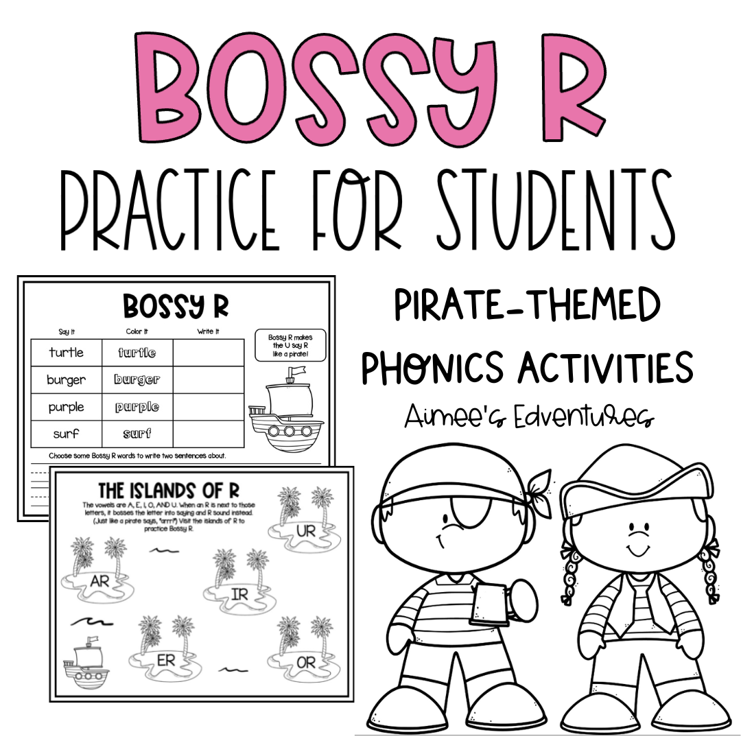 NO PREP | Language Arts Game | Pirate-Themed Phonics Activities Worksheets